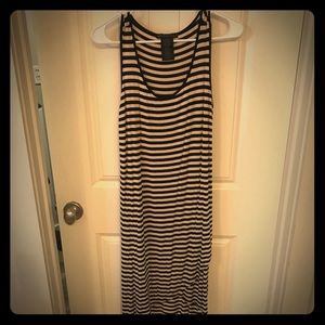 Striped cotton dress. Looks great when a sweater!